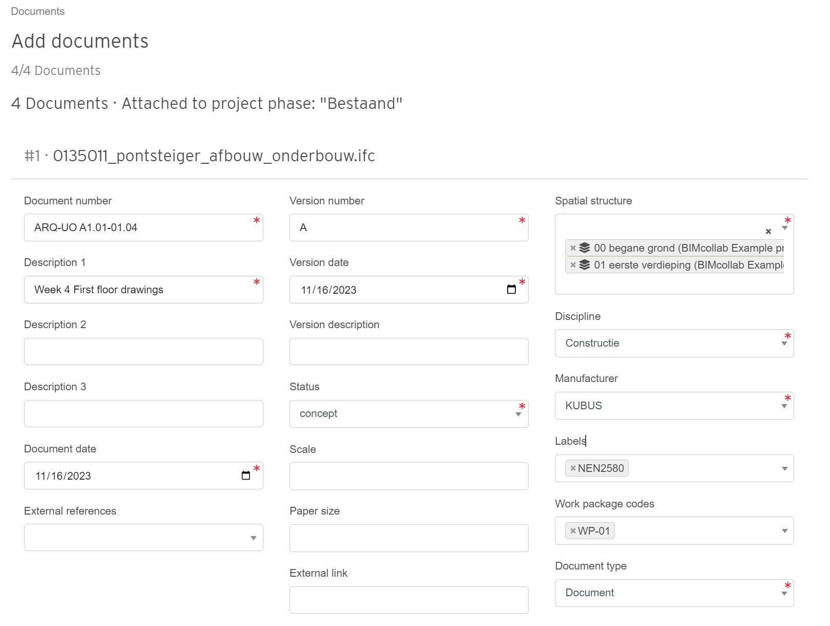 Upload documents